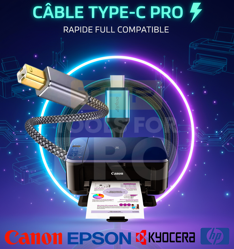 CABLE IMPRIMANTE TYPE C PRO 3.1 - Image 3
